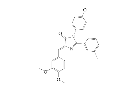 1-(PARA-HYDROXYPHENYL)-2-(META-METHYLPHENYL)-(4E)-(3,4-DIMETHOXYPHENYLIDENE)-2-IMIDAZOLIN-5-ONE