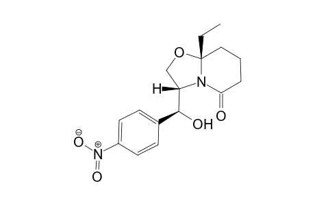 (3S,8aR)-8a-ethyl-3-((S)-hydroxy(4-nitrophenyl)methyl)tetrahydro-2H-oxazolo[3,2-a]pyridin-5(3H)-one