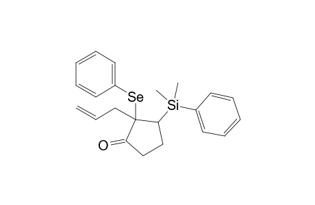 3-Dimethylphenylsilyl-2-phenylseleno-2-(prop-2-enyl)cyclopentanone