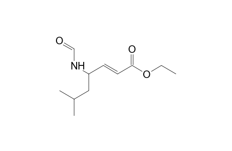 2-Heptenoic acid, 4-(formylamino)-6-methyl-, ethyl ester