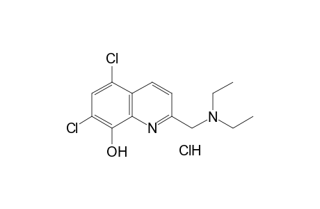 5,7-DICHLORO-2-[(DIETHYLAMINO)METHYL]-8-QUINOLINOL, MONOHYDROCHLORIDE
