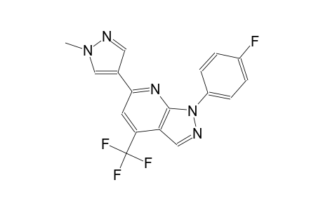 1H-pyrazolo[3,4-b]pyridine, 1-(4-fluorophenyl)-6-(1-methyl-1H-pyrazol-4-yl)-4-(trifluoromethyl)-