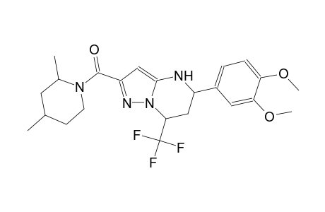 5-(3,4-dimethoxyphenyl)-2-[(2,4-dimethyl-1-piperidinyl)carbonyl]-7-(trifluoromethyl)-4,5,6,7-tetrahydropyrazolo[1,5-a]pyrimidine
