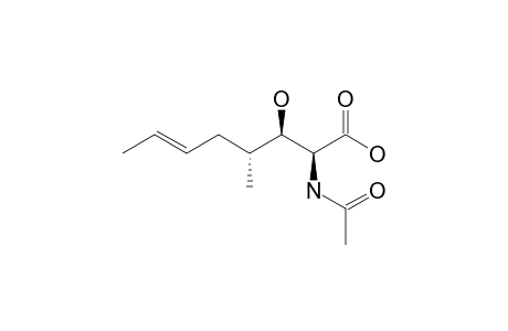 2-ACETYLAMINO-3-HYDROXY-4-METHYL-OCT-6-ENOIC-ACID