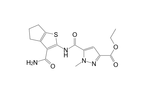 ethyl 5-({[3-(aminocarbonyl)-5,6-dihydro-4H-cyclopenta[b]thien-2-yl]amino}carbonyl)-1-methyl-1H-pyrazole-3-carboxylate