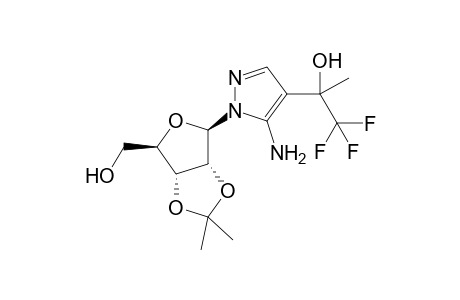 2-[5-Amino-1-((3aR,4R,6R,6aR)-6-hydroxymethyl-2,2-dimethyl-tetrahydro-furo[3,4-d][1,3]dioxol-4-yl)-1H-pyrazol-4-yl]-1,1,1-trifluoro-propan-2-ol