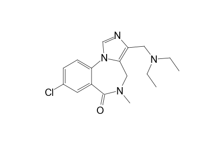 8-Chloranyl-3-(diethylaminomethyl)-5-methyl-4H-imidazo[1,5-a][1,4]benzodiazepin-6-one