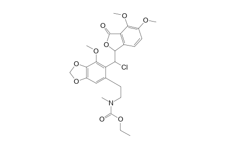 (-)-3-{[2-(N-Ethoxycarbonyl-N-methylaminoethyl)-6-methoxy-4,5-methylenedioxyphenyl]chloromethyl}-6,7-dimethoxy-1(3H)-isobenzofuranone