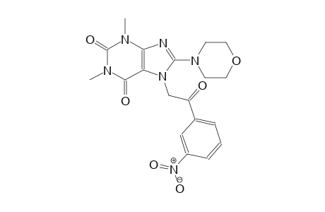 1,3-dimethyl-8-(4-morpholinyl)-7-[2-(3-nitrophenyl)-2-oxoethyl]-3,7-dihydro-1H-purine-2,6-dione
