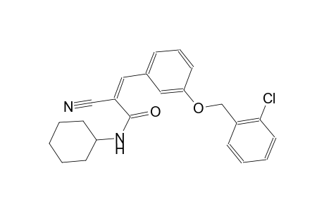 (2Z)-3-{3-[(2-chlorobenzyl)oxy]phenyl}-2-cyano-N-cyclohexyl-2-propenamide