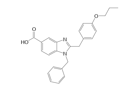 1-(Phenylmethyl)-2-[(4-propoxyphenyl)methyl]-5-benzimidazolecarboxylic acid