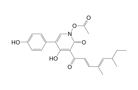 1-Acetoxy-3-((E,E)-4,6-dimethylocta-2,4-dienoyl)-4-hydroxy-5-(p-hydroxyphenyl)-2(1H)-pyridone