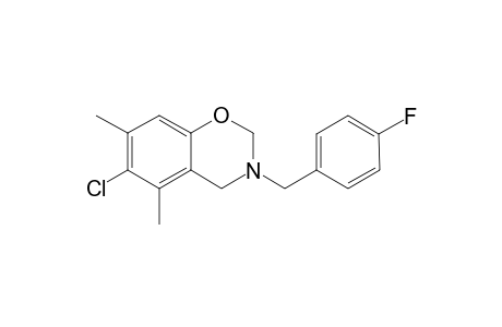 6-Chloranyl-3-[(4-fluorophenyl)methyl]-5,7-dimethyl-2,4-dihydro-1,3-benzoxazine