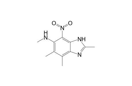 7-Nitro-6-methylamino-2,4,5-trimethylbenzimidazole
