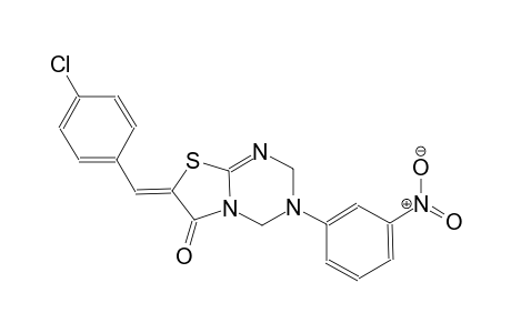(7Z)-7-(4-chlorobenzylidene)-3-(3-nitrophenyl)-3,4-dihydro-2H-[1,3]thiazolo[3,2-a][1,3,5]triazin-6(7H)-one