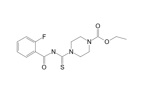 Piperazine, 1-ethoxycarbonyl-4-(2-fluorobenzoylaminothiocarbonyl)-