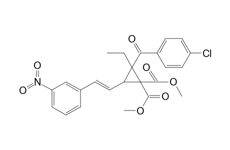 1,1-Cyclopropanedicarboxylic acid, 2-(4-chlorobenzoyl)-2-ethyl-3-[2-(3-nitrophenyl)ethenyl]-, dimethyl ester