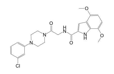1H-indole-2-carboxamide, N-[2-[4-(3-chlorophenyl)-1-piperazinyl]-2-oxoethyl]-4,7-dimethoxy-