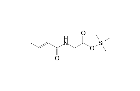 Glycine, N-(1-oxo-2-butenyl)-, trimethylsilyl ester