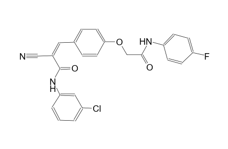 (2Z)-N-(3-chlorophenyl)-2-cyano-3-{4-[2-(4-fluoroanilino)-2-oxoethoxy]phenyl}-2-propenamide