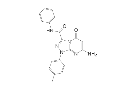 7-Amino-3-(phenylcarbamoyl)-1-(p-tolyl)-[1,2,4)-triazolo[4,3-a]pyrimidin-5(1H)-one