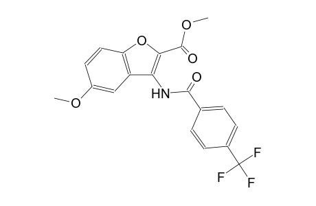 5-Methoxy-3-(4-trifluoromethyl-benzoylamino)-benzofuran-2-carboxylic acid methyl ester