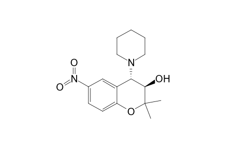 trans-3,4-Dihydro-2,2-dimethyl-6-nitro-4-(piperidin-1-yl)-2H-1-benzopyran-3-ol