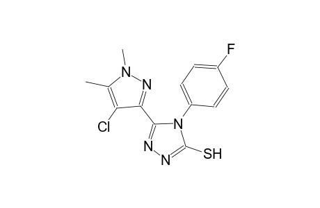 5-(4-chloro-1,5-dimethyl-1H-pyrazol-3-yl)-4-(4-fluorophenyl)-4H-1,2,4-triazole-3-thiol