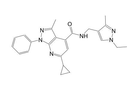 6-cyclopropyl-N-[(1-ethyl-3-methyl-1H-pyrazol-4-yl)methyl]-3-methyl-1-phenyl-1H-pyrazolo[3,4-b]pyridine-4-carboxamide