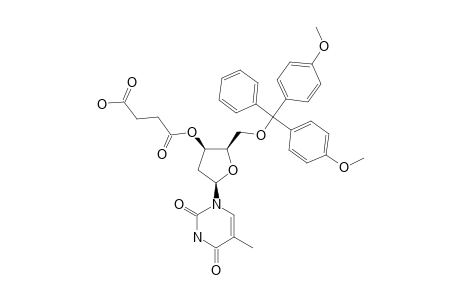 1-[2'-DEOXY-5'-O-(4,4'-DIMRTHOXYTRIPHENYLMETHYL)-3'-O-BETA-D-THREO-PENTOFURANOSYL]-THYMINE-3'-(3-CARBOXYPROPANOATE)