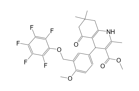 methyl 4-{4-methoxy-3-[(2,3,4,5,6-pentafluorophenoxy)methyl]phenyl}-2,7,7-trimethyl-5-oxo-1,4,5,6,7,8-hexahydro-3-quinolinecarboxylate