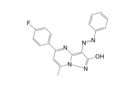 5-(p-FLUOROPHENYL)-7-METHYL-3-(PHENYLAZO)PYRAZOLO[1,5-a]PYRIMIDIN-2-OL