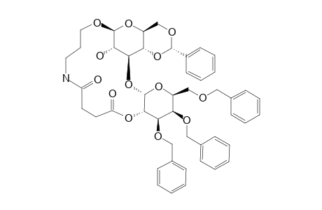 3-AMINOPROPYL-3,4,5-TRI-O-BENZYL-2-O-(3-CARBOXYPROPIONYL)-ALPHA-D-GALACTOPYRANOSYL-(1->3)-4,6-O-BENZYLIDENE-BETA-D-GLUCOPYRANOSIDE-KSI-LACTAM