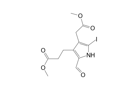 1H-Pyrrole-3-propanoic acid, 2-formyl-5-iodo-4-(2-methoxy-2-oxoethyl)-, methyl ester