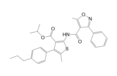 isopropyl 5-methyl-2-{[(5-methyl-3-phenyl-4-isoxazolyl)carbonyl]amino}-4-(4-propylphenyl)-3-thiophenecarboxylate