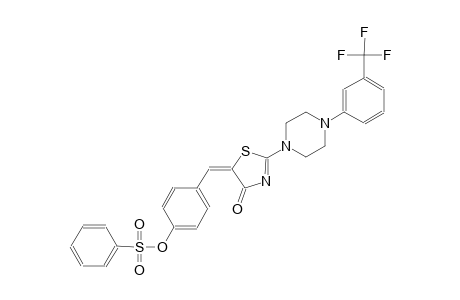 4-[(E)-(4-oxo-2-{4-[3-(trifluoromethyl)phenyl]-1-piperazinyl}-1,3-thiazol-5(4H)-ylidene)methyl]phenyl benzenesulfonate