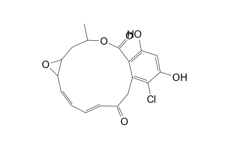 3,4-(6-Chloro-2,4-dihydroxy-benzo)-14-methyl-11,12-epoxy-1-oxa-7-trans-9-cis-cyclotetradiene-2,6-dione