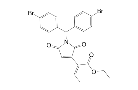 (Z)-ethyl 2-(1-(bis(4-bromophenyl)methyl)-2,5-dioxo-2,5-dihydro-1H-pyrrol-3-yl)but-2-enoate