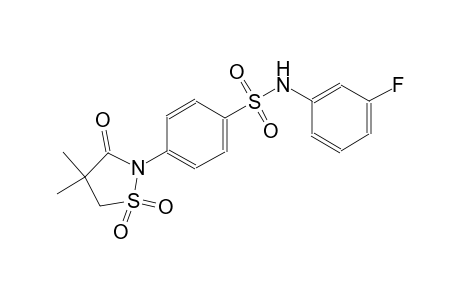 benzenesulfonamide, 4-(4,4-dimethyl-1,1-dioxido-3-oxo-2-isothiazolidinyl)-N-(3-fluorophenyl)-