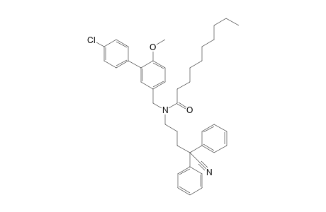Decanoic acid (4'-chloro-6-methoxybiphen-3-ylmethyl)-(4-cyano-4,4-diphenylbutyl)amide