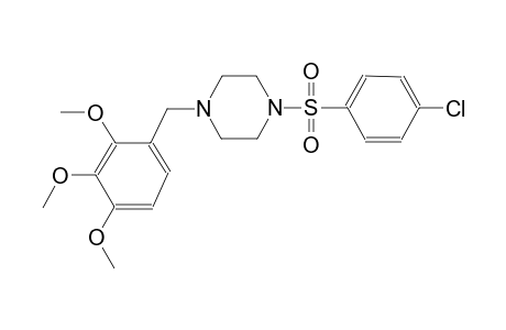 1-[(4-chlorophenyl)sulfonyl]-4-(2,3,4-trimethoxybenzyl)piperazine