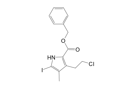 benzyl 3-(2-chloroethyl)-5-iodo-4-methylpyrrole-2-carboxylate