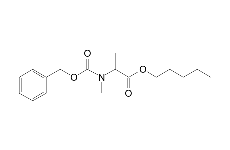 Alanine, N-methyl-N-benzyloxycarbonyl-, pentyl ester