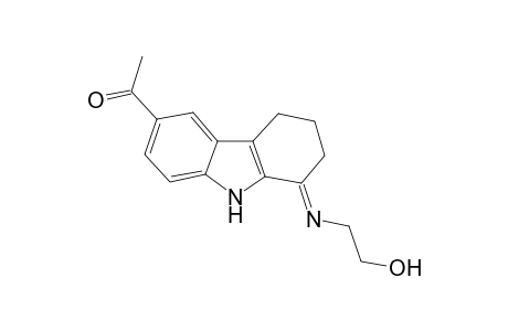 1-((1E)-1-([(E)-2-Hydroxyethyl]imino)-2,3,4,9-tetrahydro-1H-carbazol-6-yl)ethanone