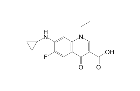 7-(cyclopropylamino)-1-ethyl-6-fluoranyl-4-oxidanylidene-quinoline-3-carboxylic acid