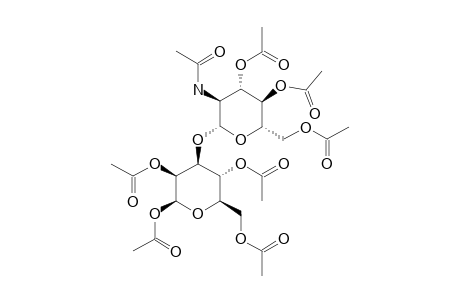 3-O-(2-ACETAMIDO-3,4,6-TRI-O-ACETYL-2-DESOXY-BETA-D-GLUCOPYRANOSYL)-1,2,4,6-TETRA-O-ACETYL-BETA-D-MANNOPYRANOSE