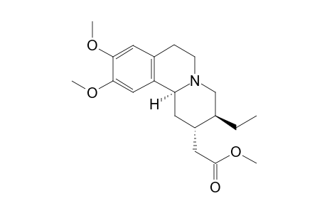 Methyl Ester of 2,3-(S,S)-11b-(S)-(3-ethyl-9,10-dimethoxy-1,3,4,6,7,11b-hexahydro-2H-pyrido[2,1-a]isoquinoline-2-yl)acetic acid