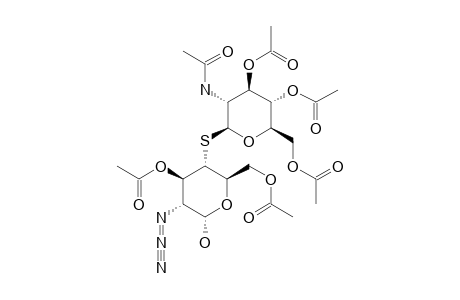 3,6-DI-O-ACETYL-4-S-(2-ACETAMIDO-3,4,6-TRI-O-ACETYL-2-DEOXY-BETA-D-GLUCOPYRANOSYL)-2-AZIDO-2-DEOXY-4-THIO-ALPHA-D-GLUCOPYRANOSIDE