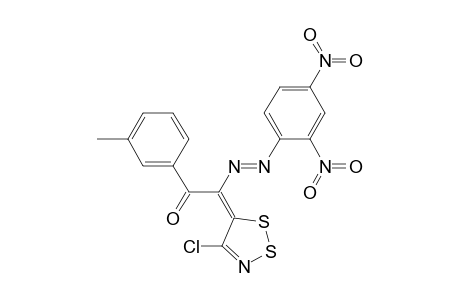 2-(4-Chloro-5H-1,2,3-dithiazol-5-ylidene)-2-[(2,4-dinitrophenyl)diazenyl]-1-(3-methylphenyl)ethanone