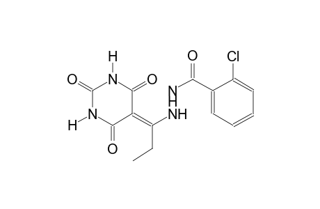 2-chloro-N'-[1-(2,4,6-trioxotetrahydro-5(2H)-pyrimidinylidene)propyl]benzohydrazide